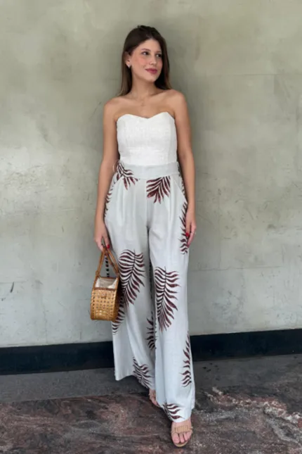 TOP CORSET LILY EM LINHO PURO