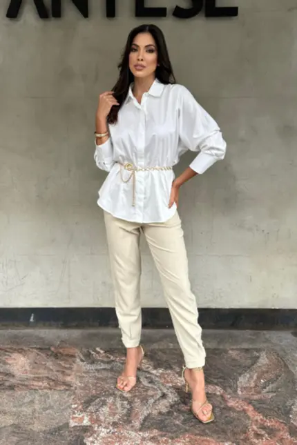 CAMISA  CARLOTA  COM MANGA LONGA