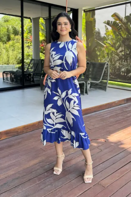 VESTIDO REGATA NÚBIA COM BABADO BARRA